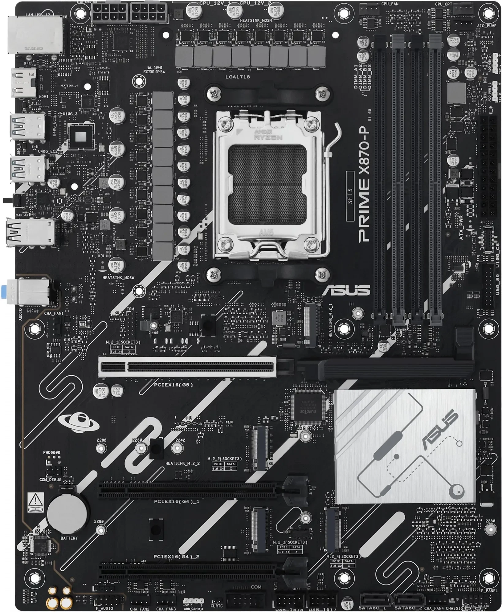 Материнская плата Asus PRIME X870-P WIFI (AM5, ATX)