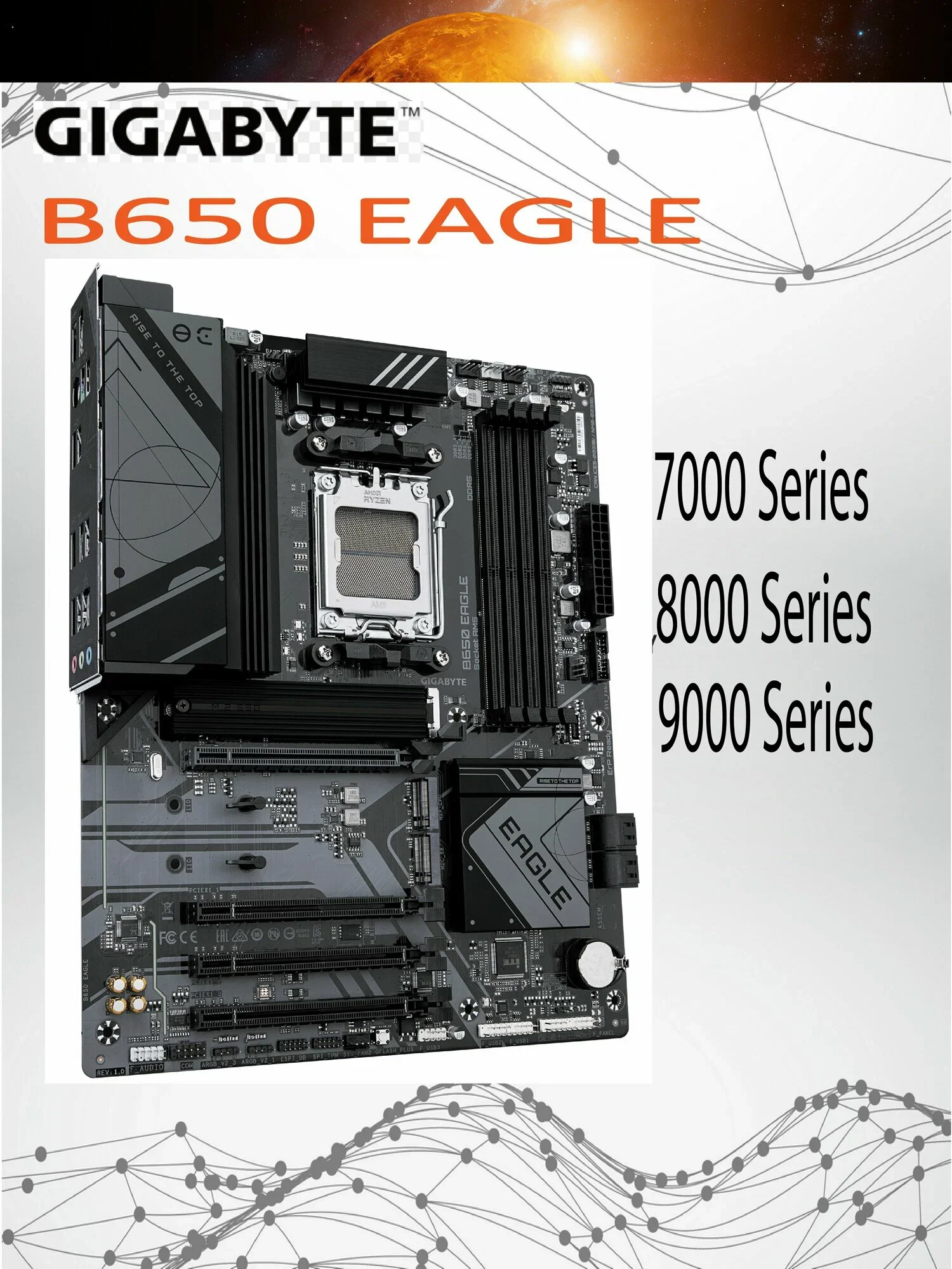 Материнская плата Gigabyte B650 EAGLE AX (AM5 ATX)