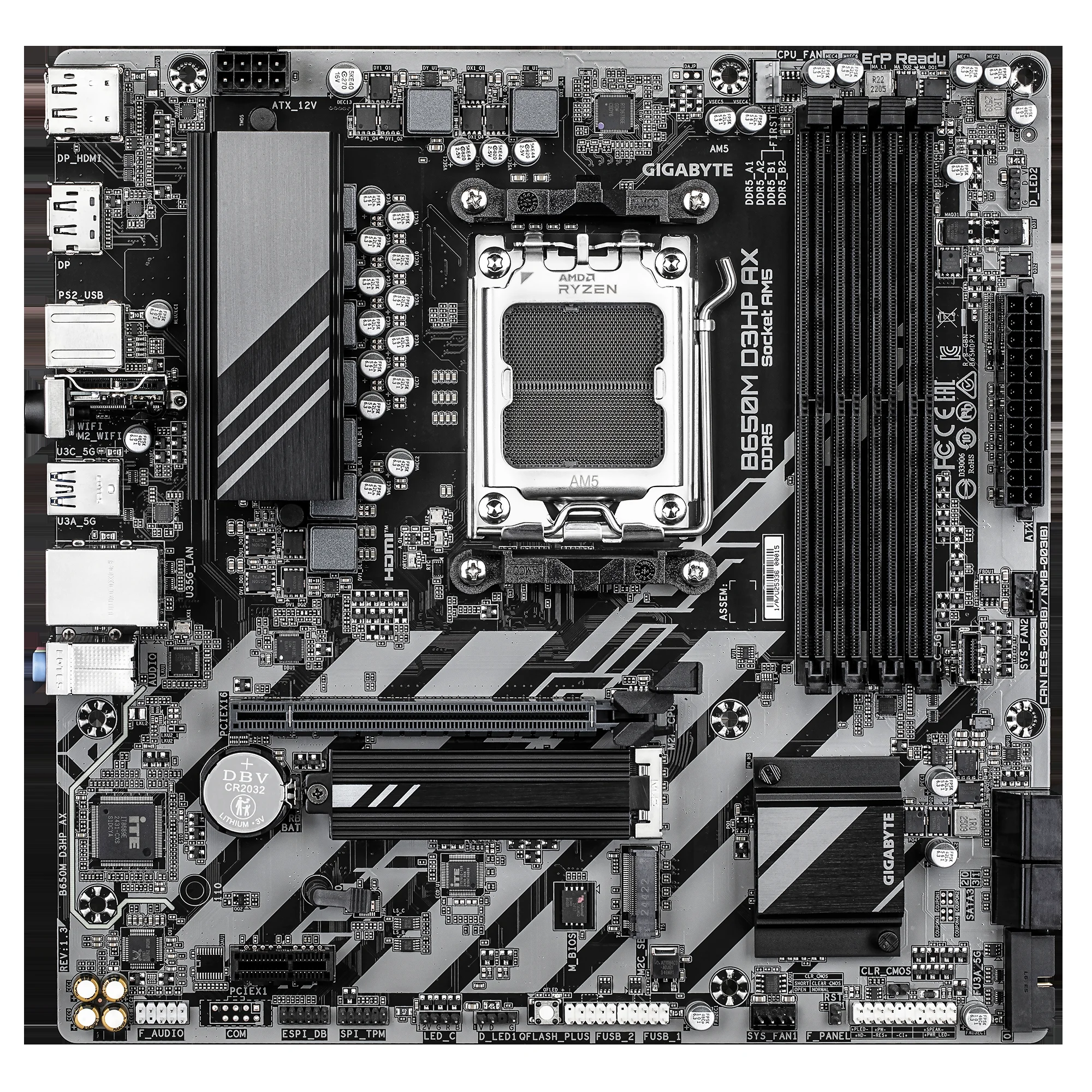 Материнская плата Gigabyte B650M D3HP (AM5 mATX)
