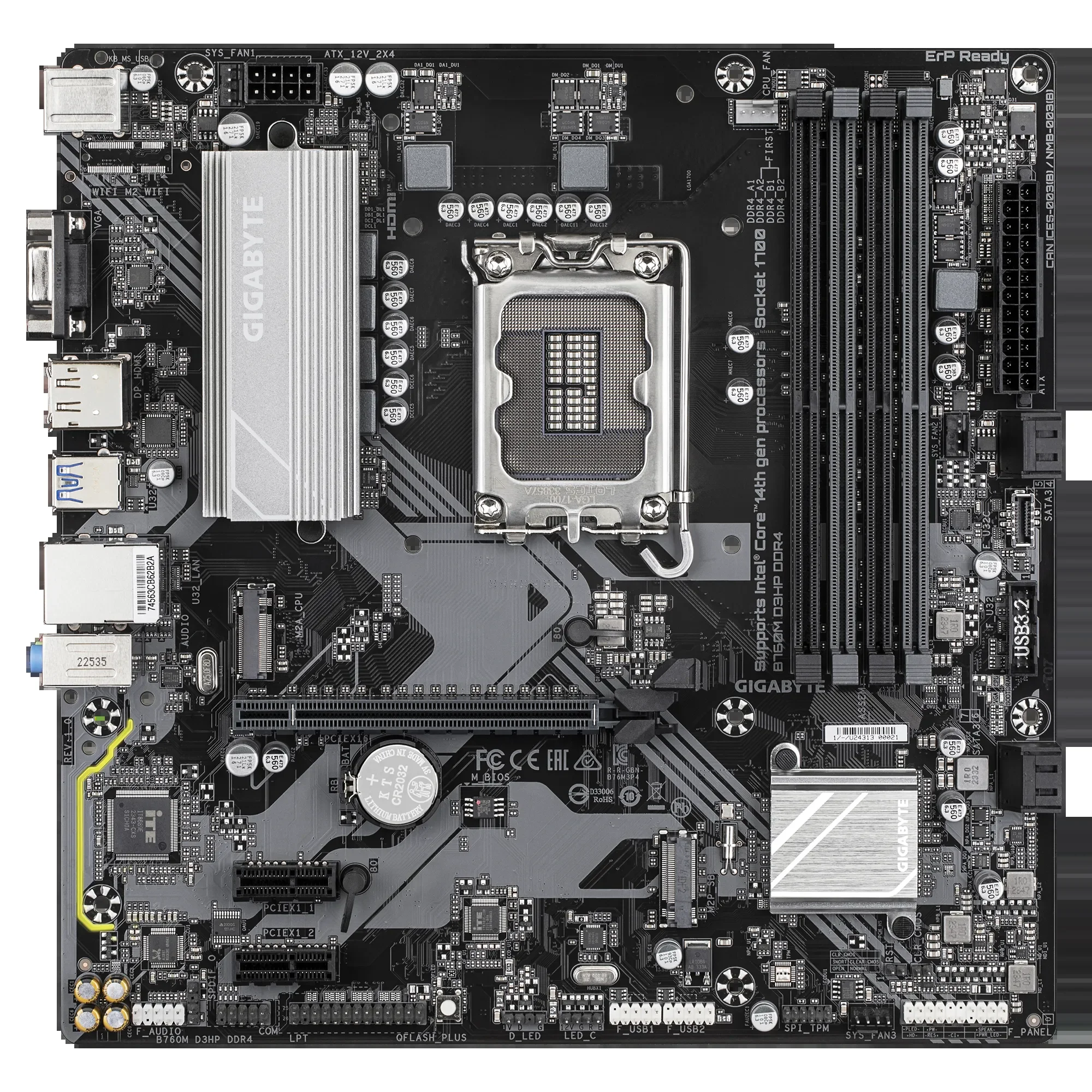 Материнская плата Gigabyte B760M D3HP (LGA1700, mATX)
