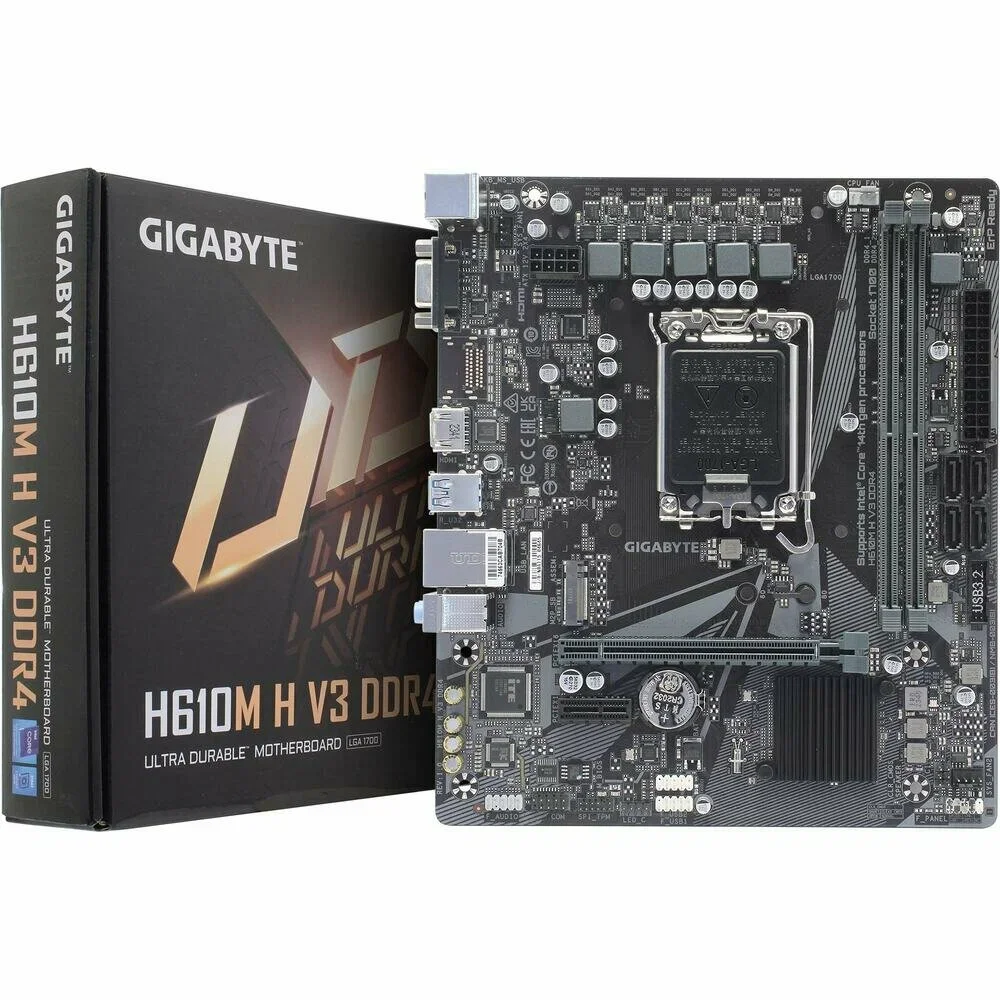 Материнская плата Gigabyte H610M H V3 DDR4 (LGA1700, mATX)