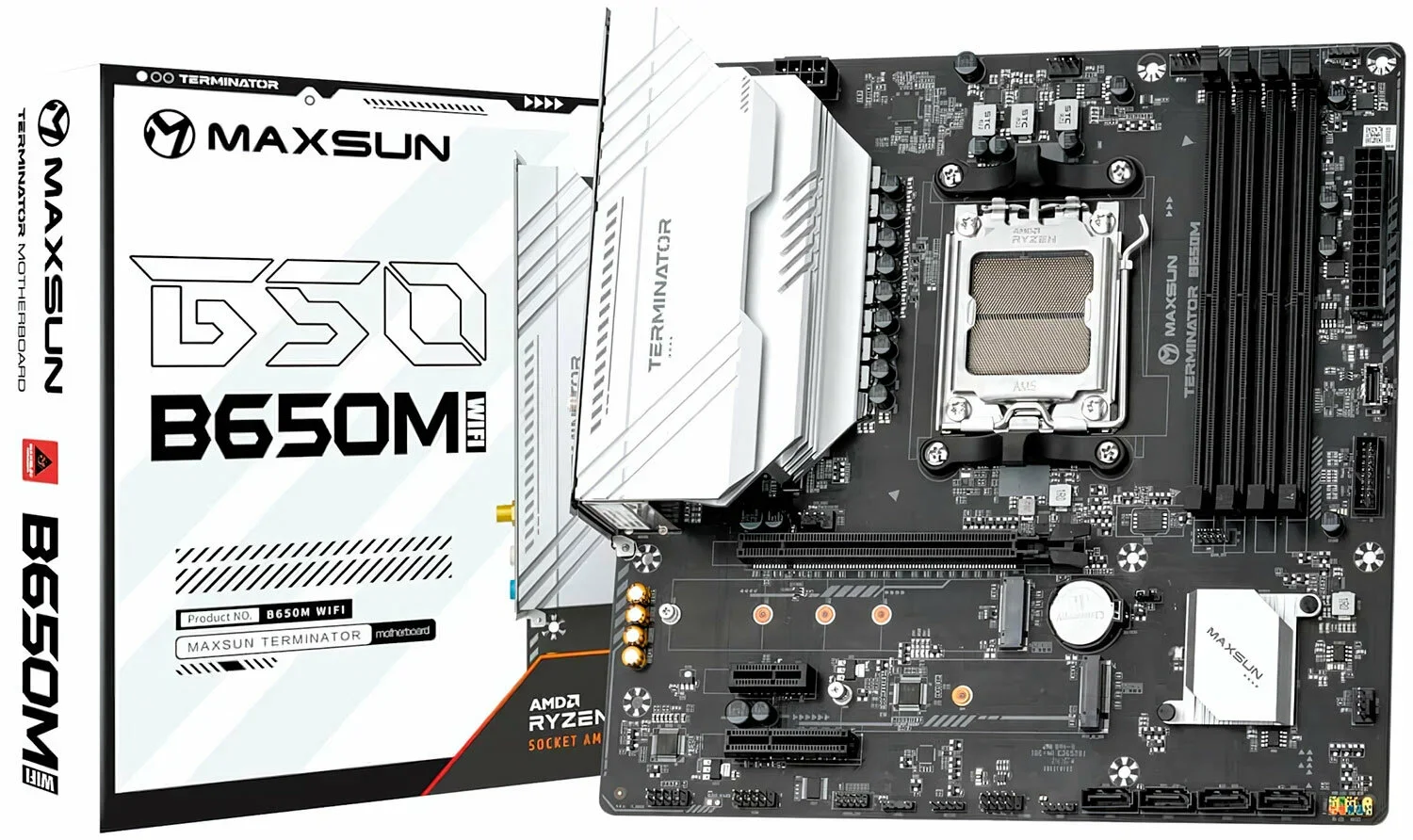 Материнская плата Maxsun MS-Terminator B650M (AM5, mATX)