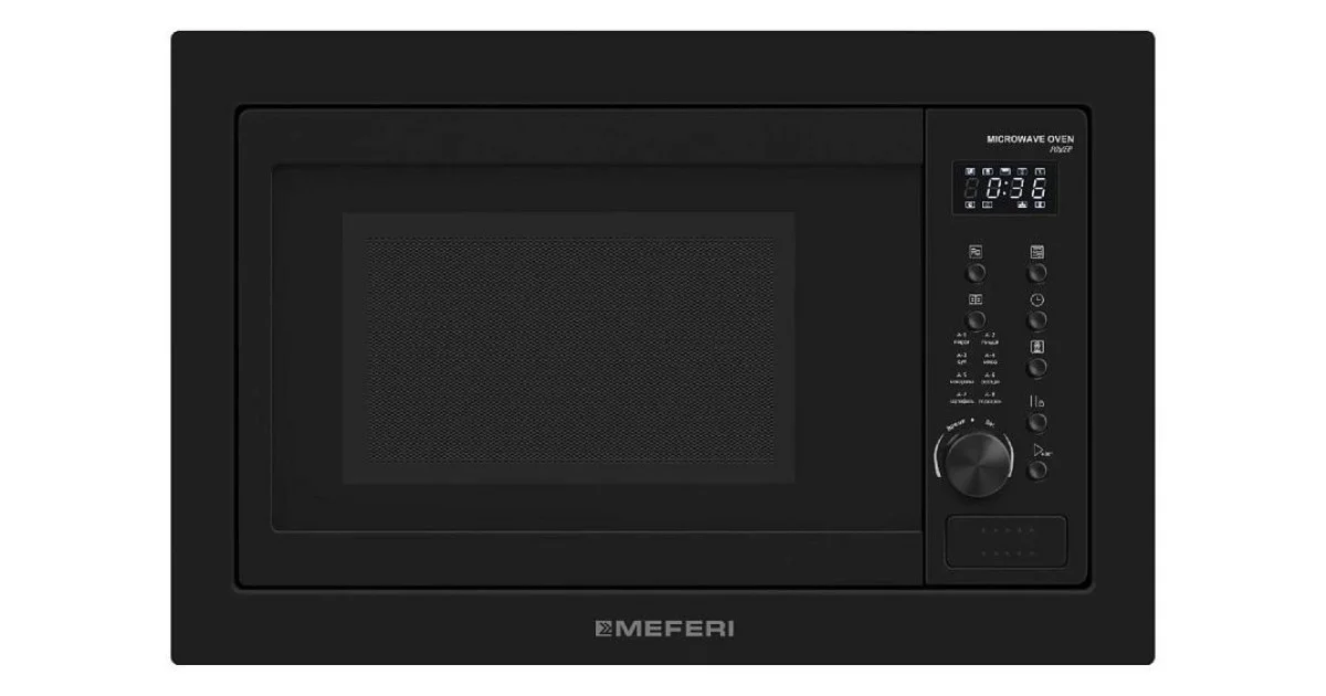 Встраиваемая микроволновая печь СВЧ Meferi MMO6025BK POWER