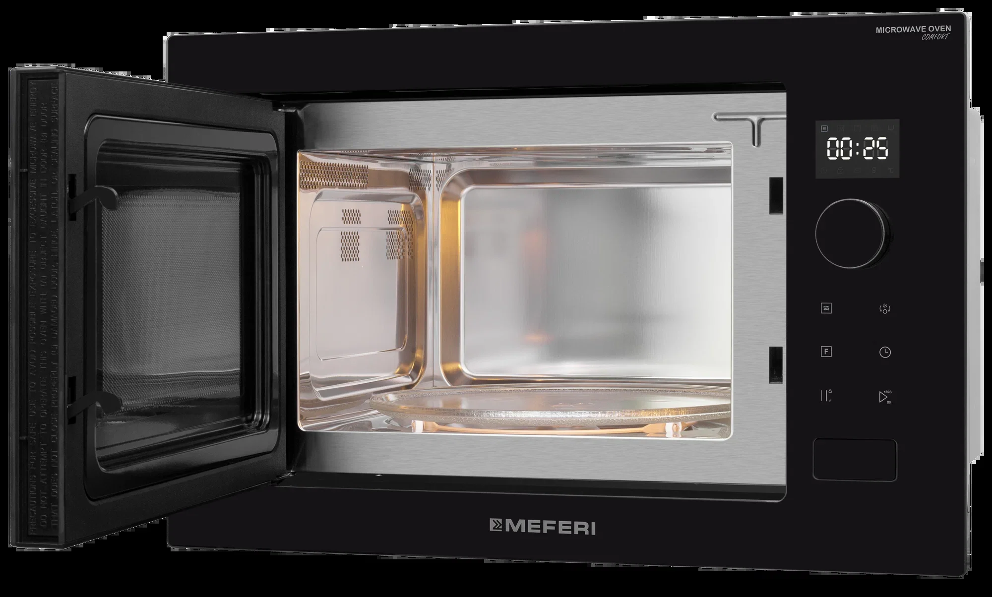 Встраиваемая микроволновая печь СВЧ Meferi MMO6025BK POWER