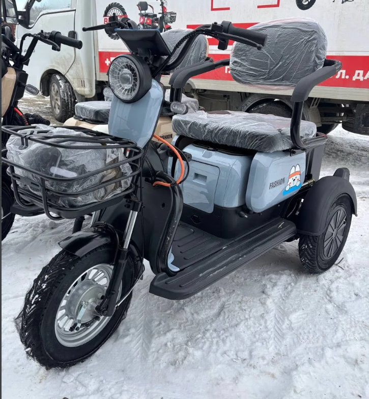 Электротрицикл XK маленький 48v25ah Электротабло колеса 8" макс скор 35 км/ч