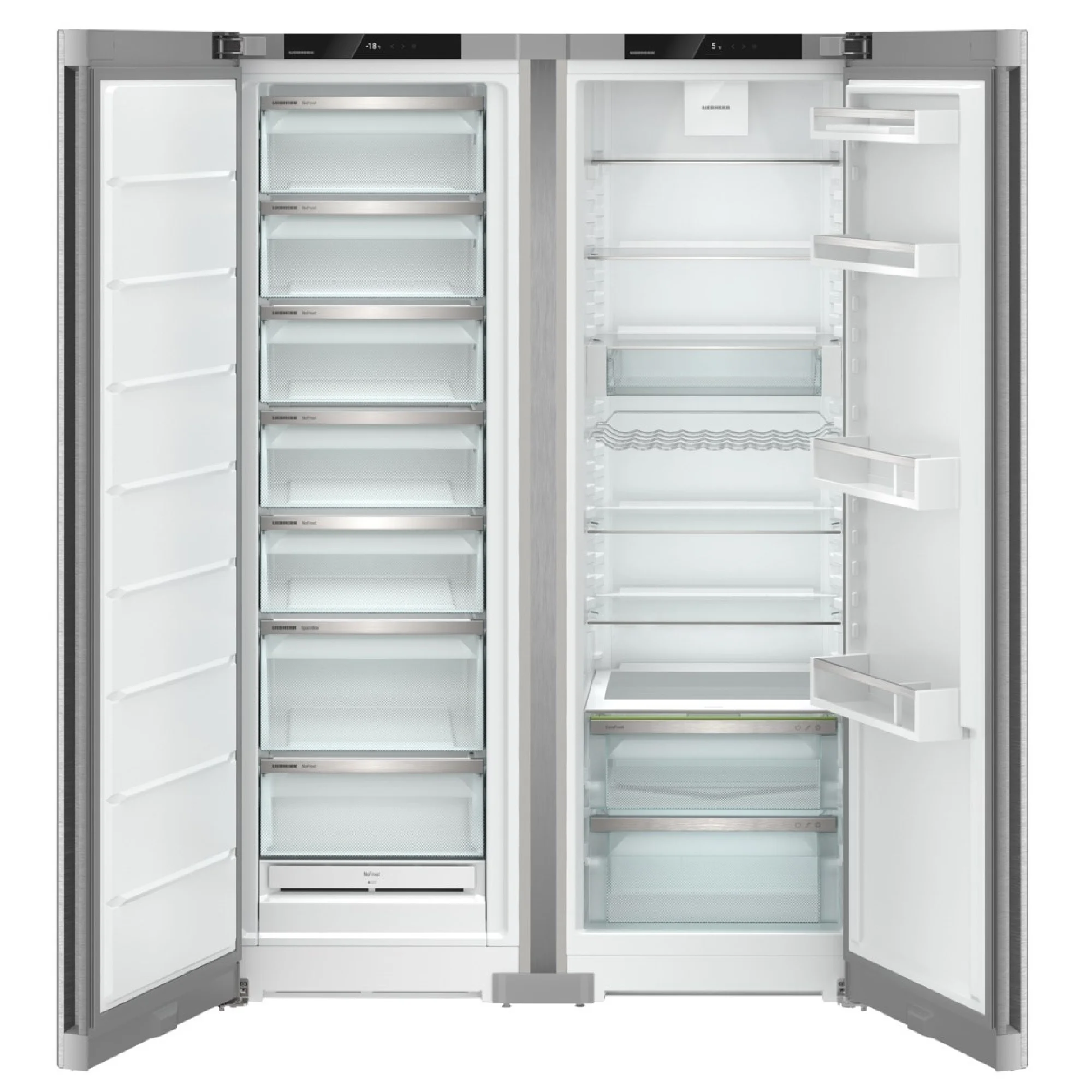 Морозильная камера Liebher часть Side-by-Side XRFsf 5240 и XRFsf 5245, Plus, NoFrost, серебристый, 660л, 7 ящиков