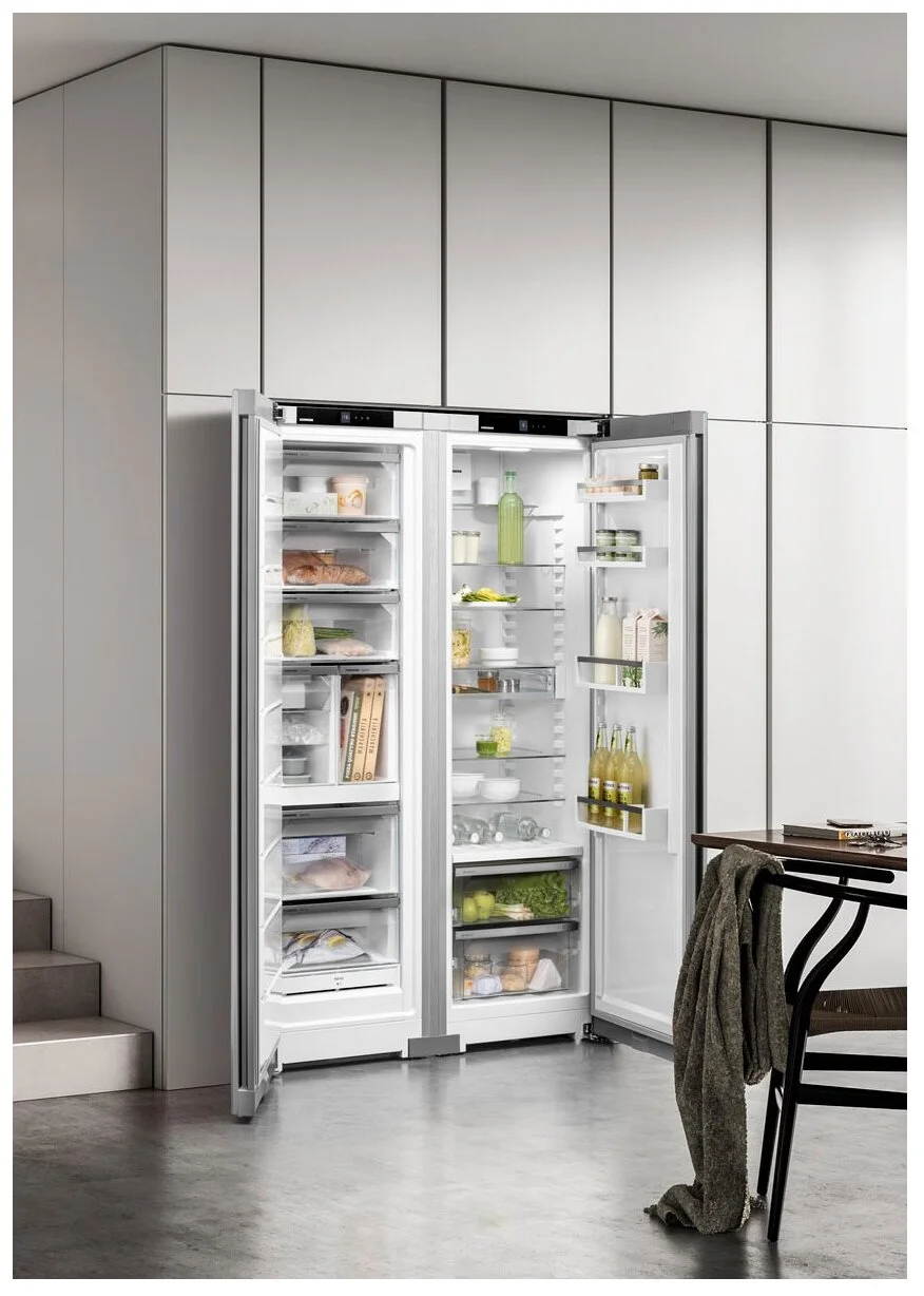 Морозильная камера Liebher часть Side-by-Side XRFsf 5240 и XRFsf 5245, Plus, NoFrost, серебристый, 660л, 7 ящиков