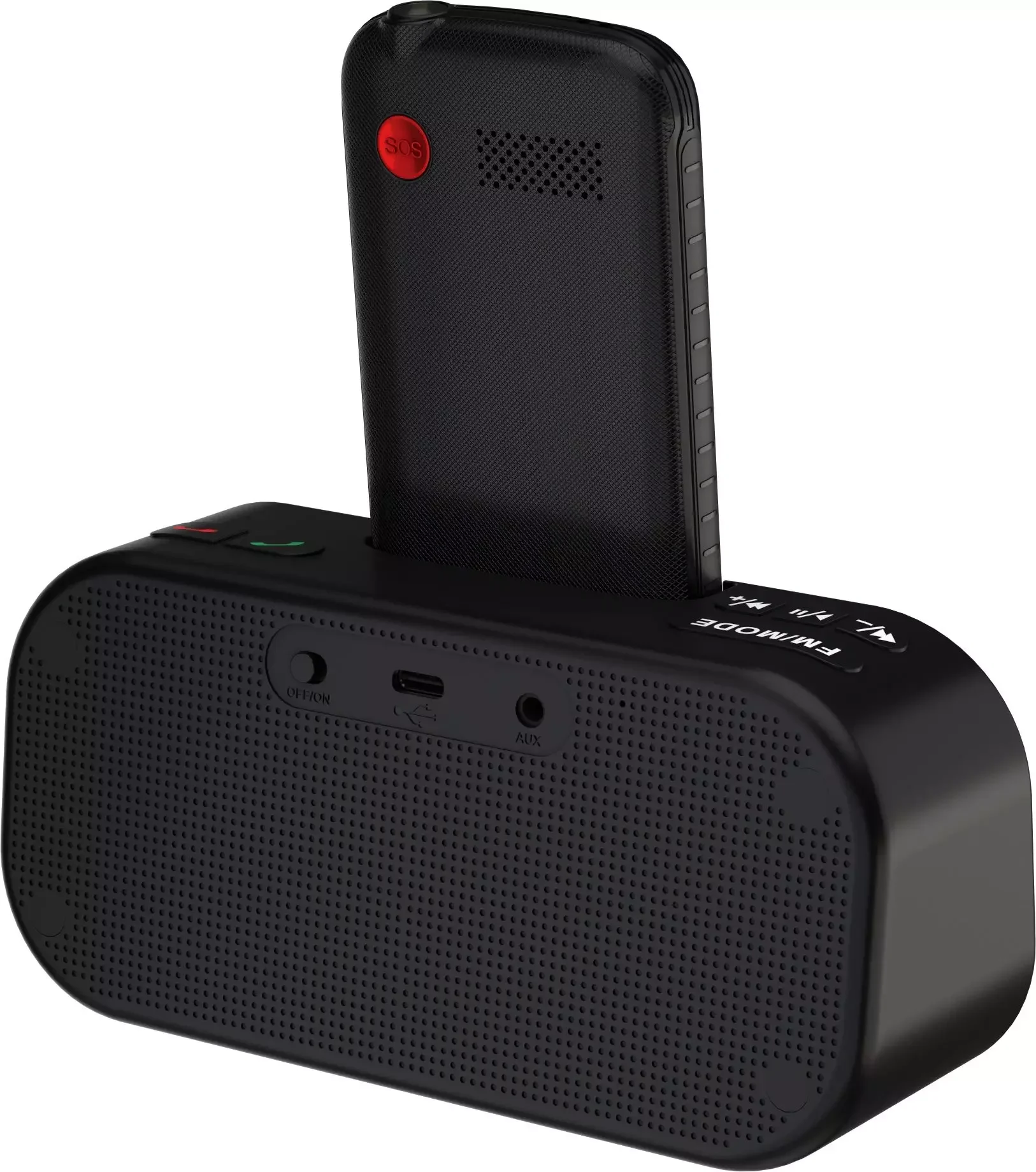 Мобильный телефон Maxvi RT-04 + док-станция, черный