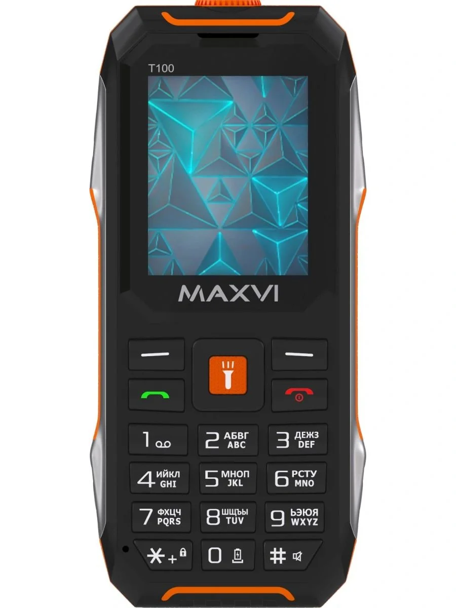 Мобильный телефон Maxvi T100 оранжевый