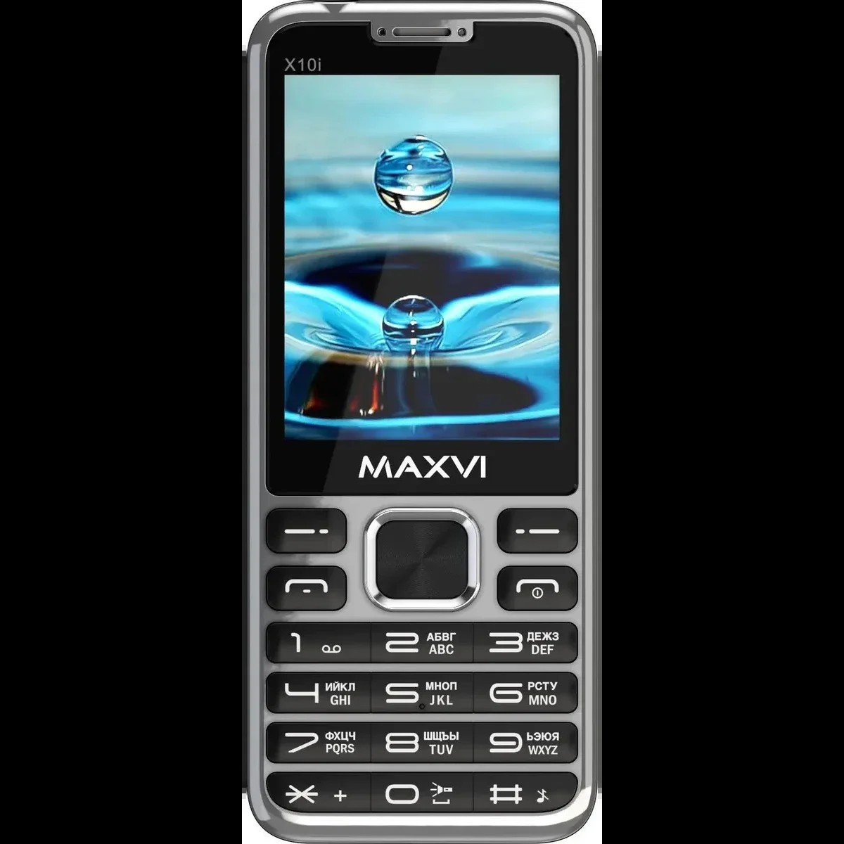 Мобильный телефон Maxvi X10i серебристый металлик