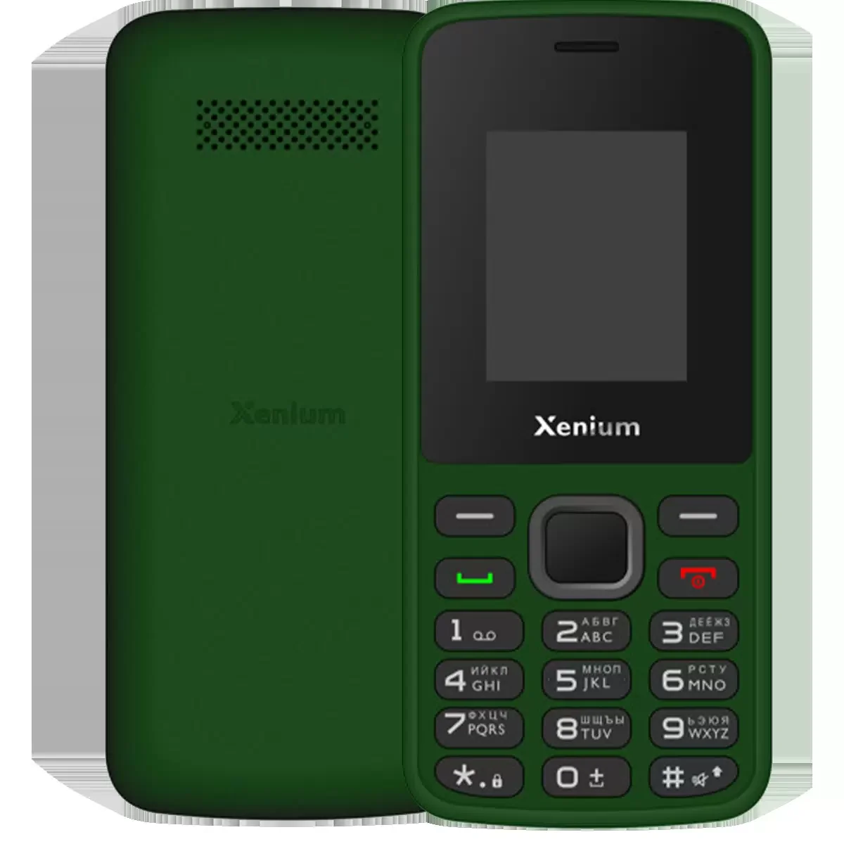 Мобильный телефон Xenium X175 зеленый моноблок 1.77" 128x160 Nucleus GSM900/1800 MP3