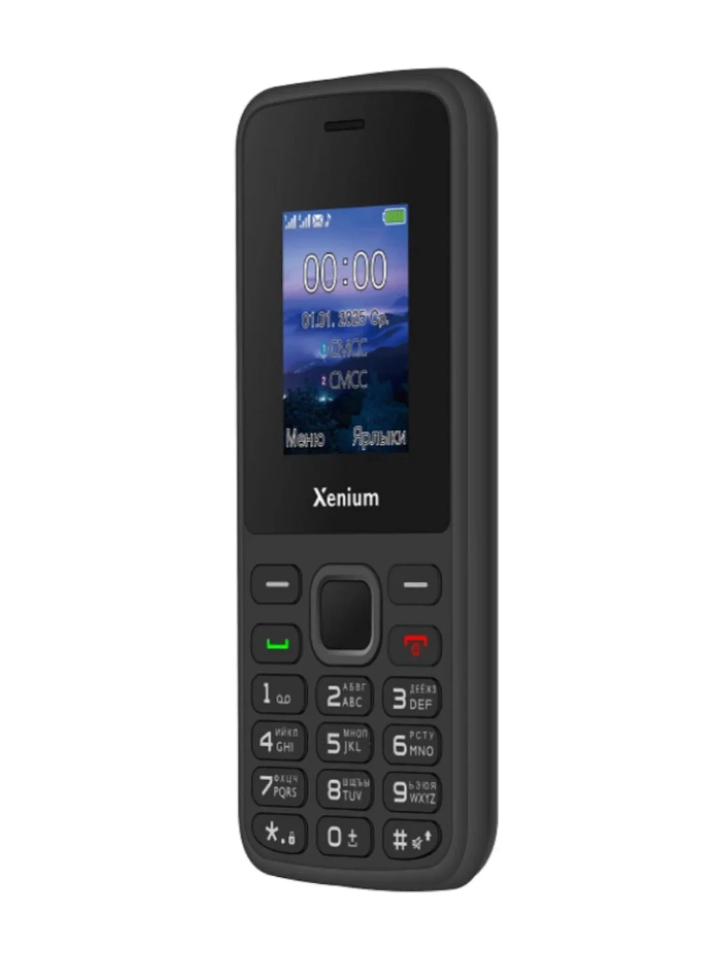 Мобильный телефон Xenium X175 черный моноблок 2Sim 1.8" 128x160 Nucleus GSM900/1800 MP3 FM