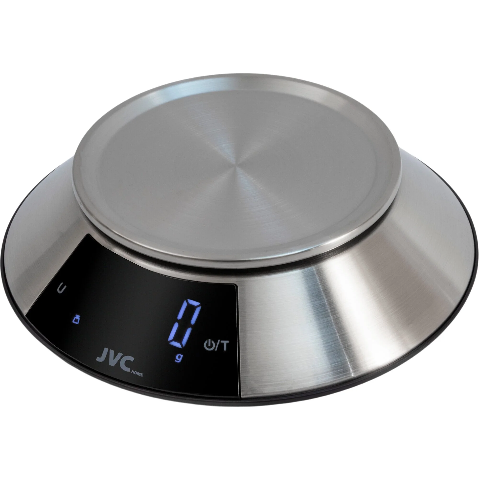 Весы кухонные, электр. JVC JKS-001,сталь,  макс 5кг, шаг 1гр,