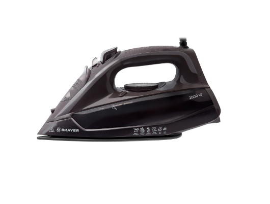 Утюг BRAYER BR4020,2600 Вт, керамич, пар 140 г/мин, автооткл,  380 мл, верт отпарив.