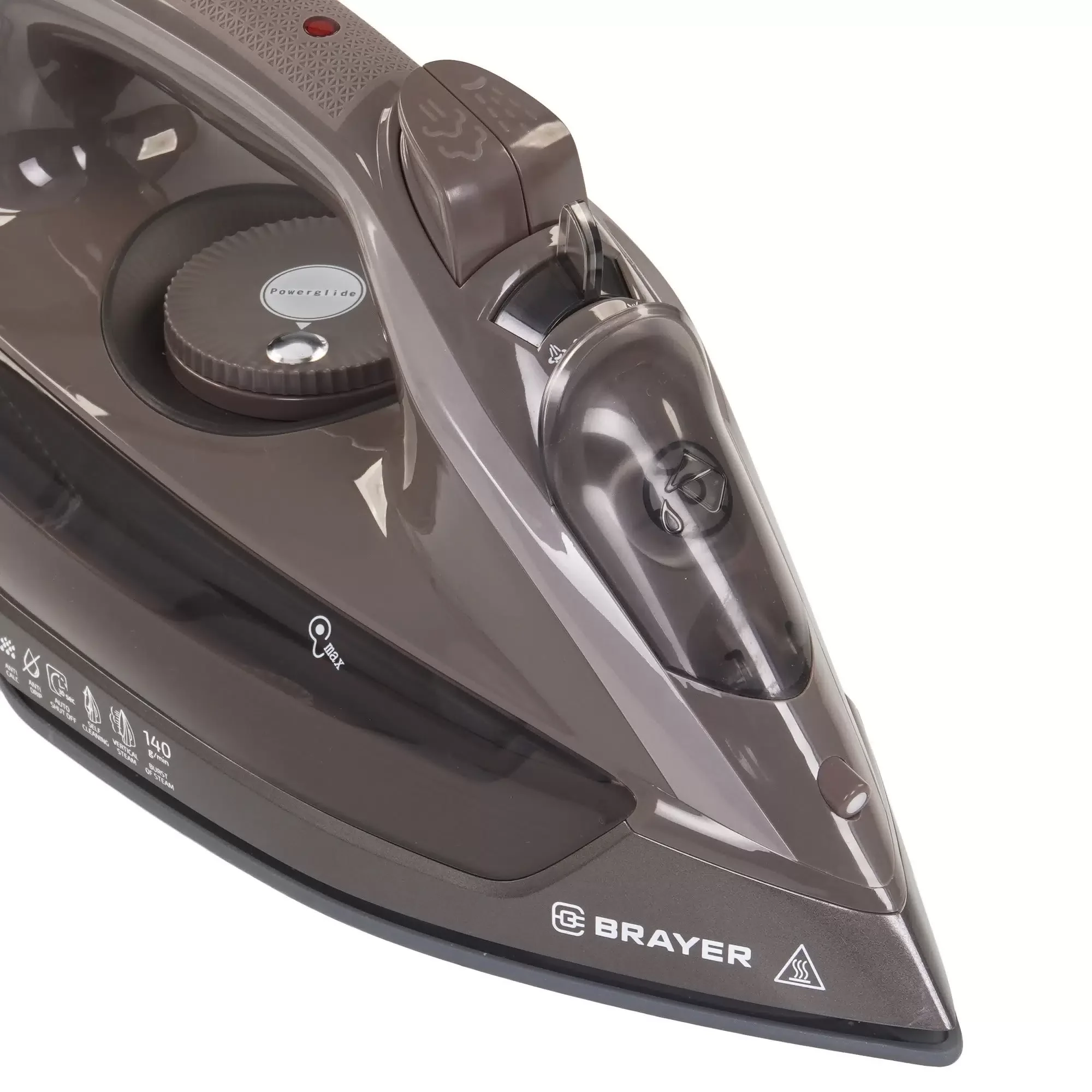 Утюг BRAYER BR4020,2600 Вт, керамич, пар 140 г/мин, автооткл, 380 мл, верт отпарив.