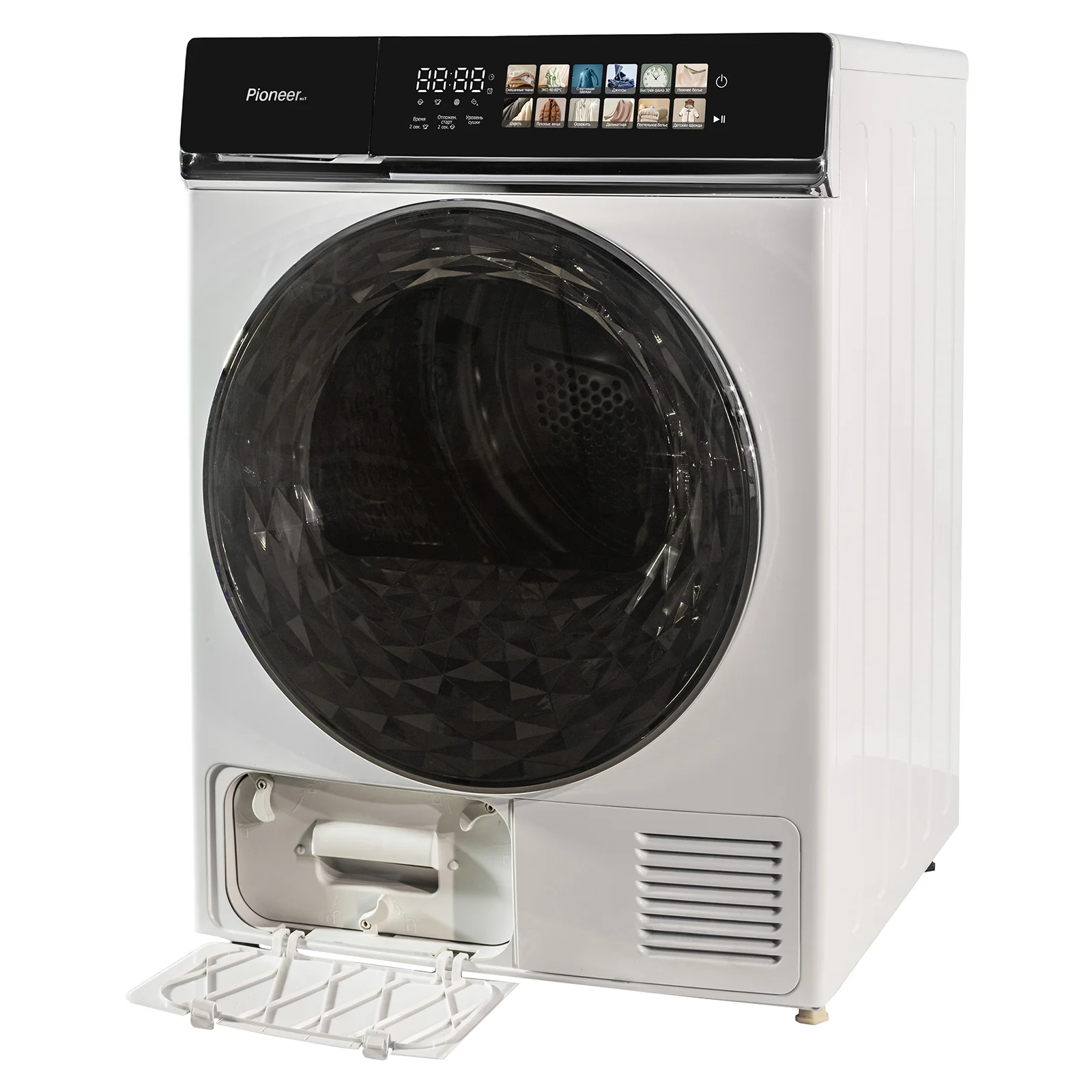Сушильная машина Pioneer DM-120800W_WH, белый, 8кг, 450Вт, 12 программ