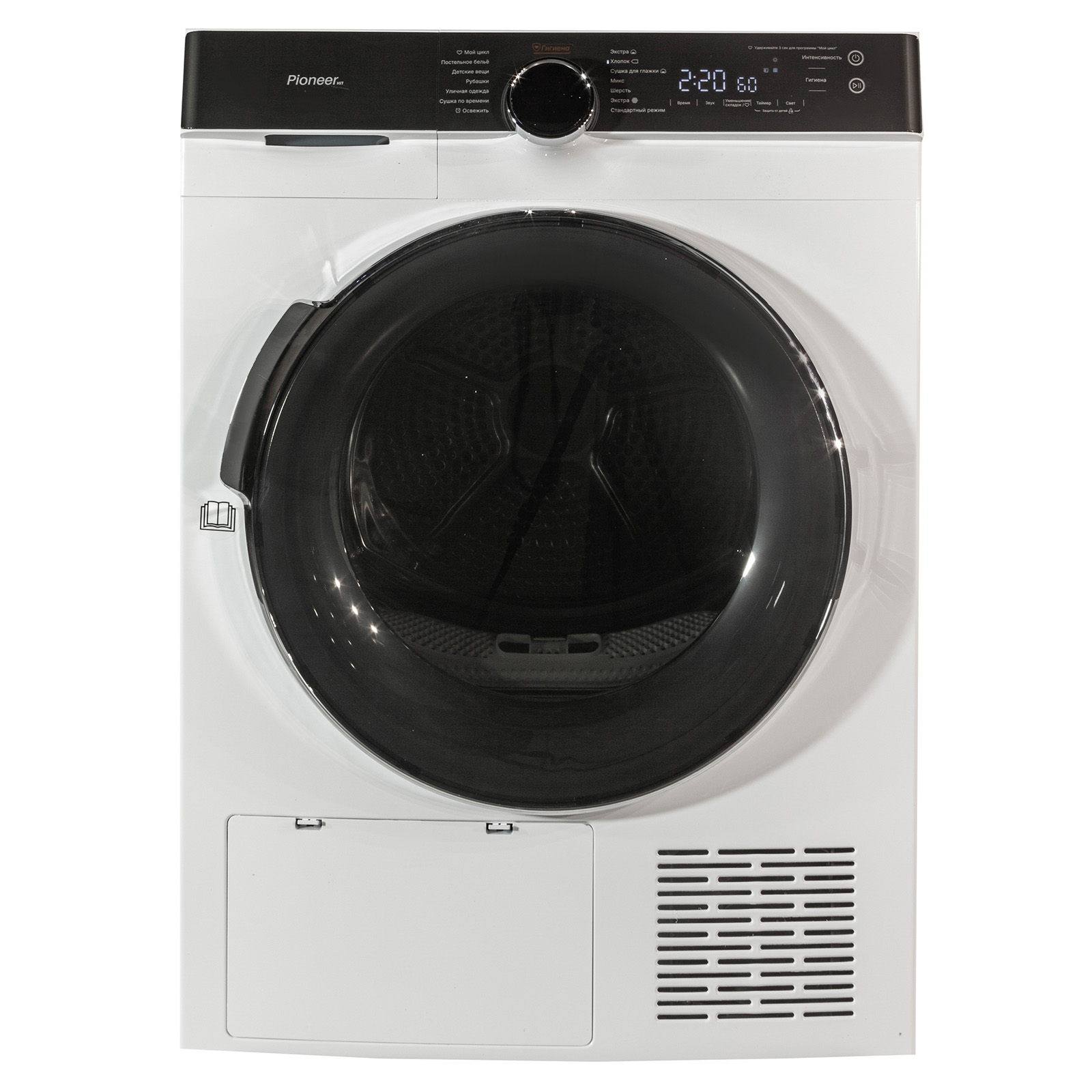 Сушильная машина Pioneer DM-140800MD_WH, белый, 8кг, 800Вт, LED дисплей