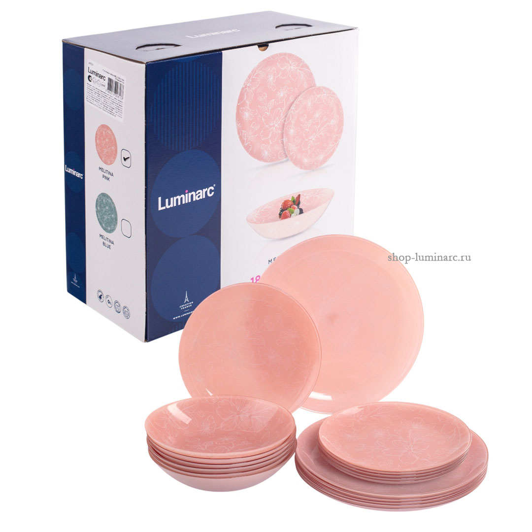 Столовый набор MELITINA PINK 18 предметов