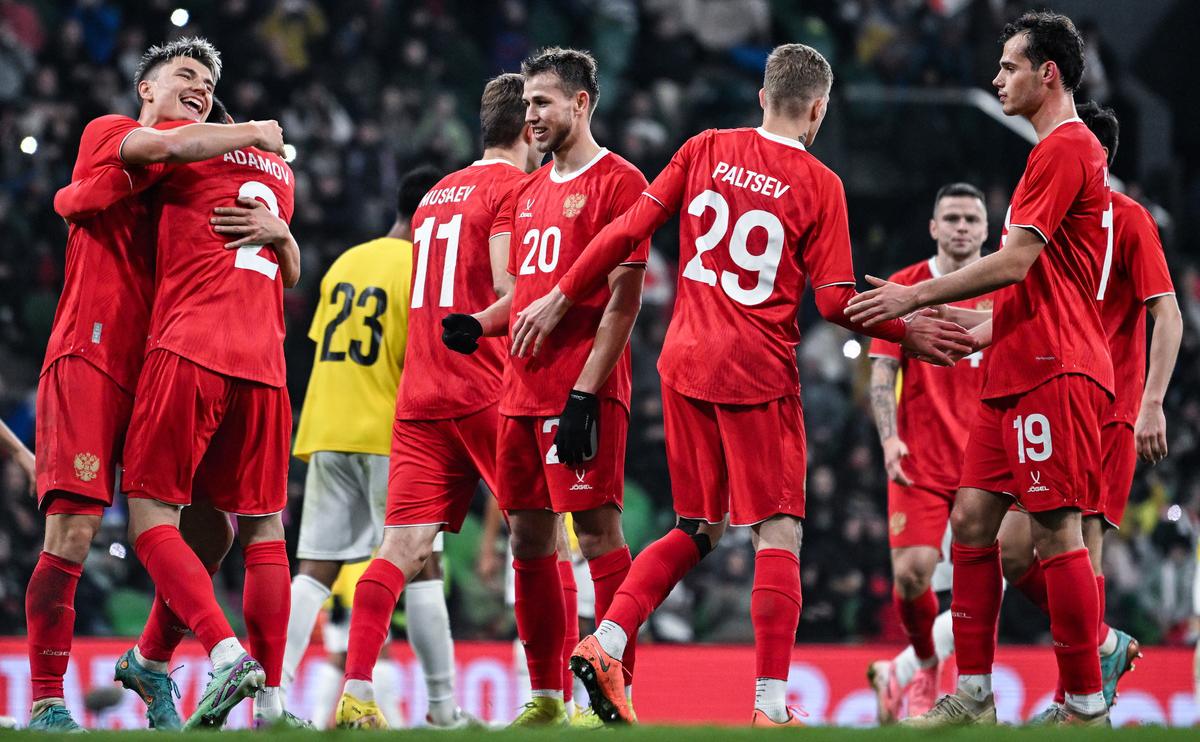 Игроки сборной России (Степан Ноздрев / ТАСС)