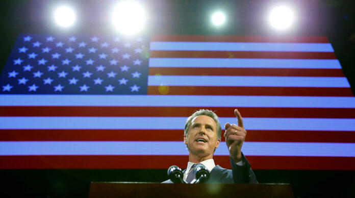 Democratic gubernatorial candidate Gavin Newsom elected governor of California