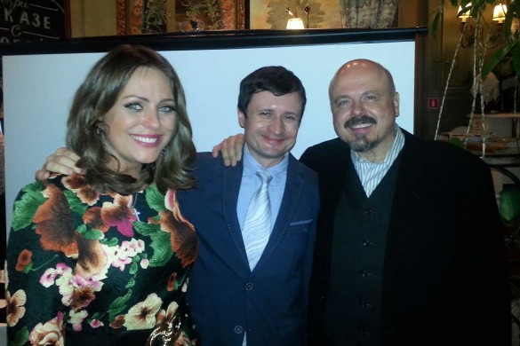 31 января 2015 года, день рождения Юли со знаменитым композитором и продюсером Уолтером Афанасьевым. Фото: личный архив