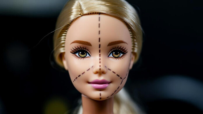 ADollFaceBeforePlasticSurgeryLinesDrawnOnIt