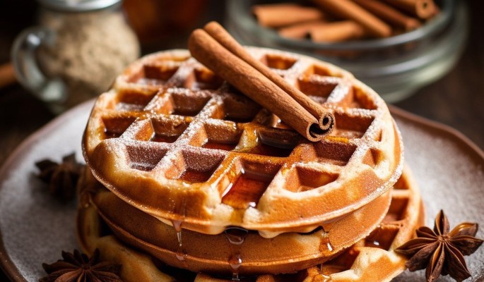 Романтический завтрак: готовим НЕЖНЕЙШИЕ вафли с корицей / Простой рецепт весеннего лакомства