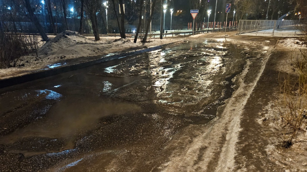 Реки из фекалий несколько месяцев топят улицы и подвалы домов в городе Пушкино