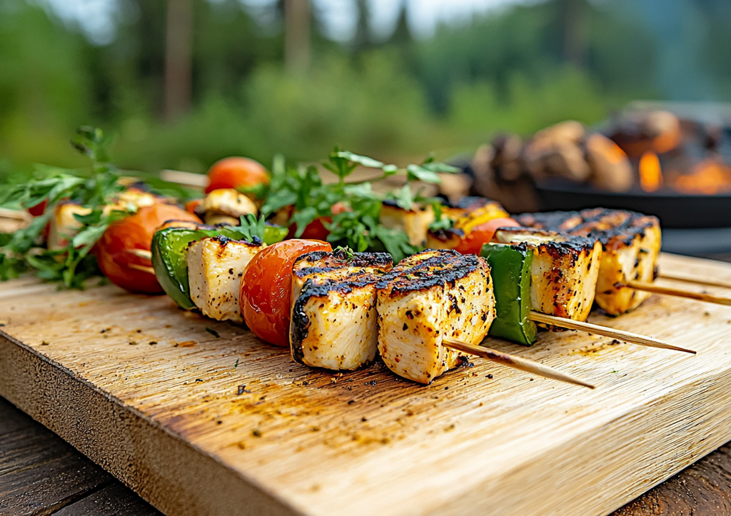 Шашлычок без вреда для талии! Обалденная вкусняшка из курицы и шампиньонов