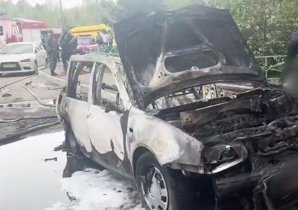 СК опубликовал кадры с места убийства генерала Москалика в Балашихе