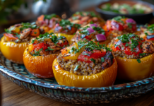 Сочные лодочки из перца с булгуром и курицей — кулинарное наслаждение за 40 минут! sochnye lodochki iz percza s bulgurom i kuriczej kulinarnoe naslazhdenie za 40 minut-todey-ru-174465743500-0