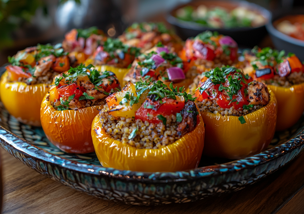 Лодочки из сладкого перца с курицей и булгуром! Ужин, который готовится сам