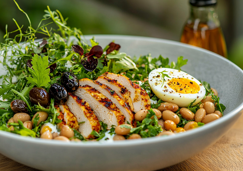 Салат для похудения с курицей и фасолью! Готовится быстро, насыщает надолго