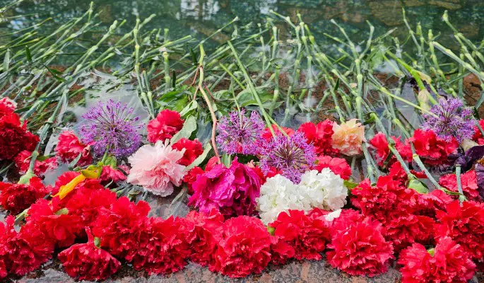 "Мэри Поппинс, до свидания!": люди несут цветы к дому Натальи Андрейченко в центре столицы