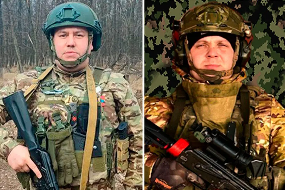 Гвардии младший сержант Антон Падурин и гвардии младший сержант Артём Брякотнин