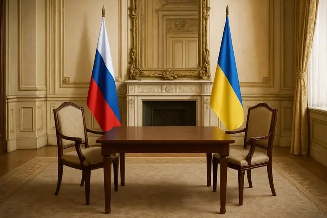 Состав российской делегации остался прежним, а список украинских переговорщиков изменился | Источник: изображение сгенерировано нейросетью, Юрий Скулыбердин / Городские медиа