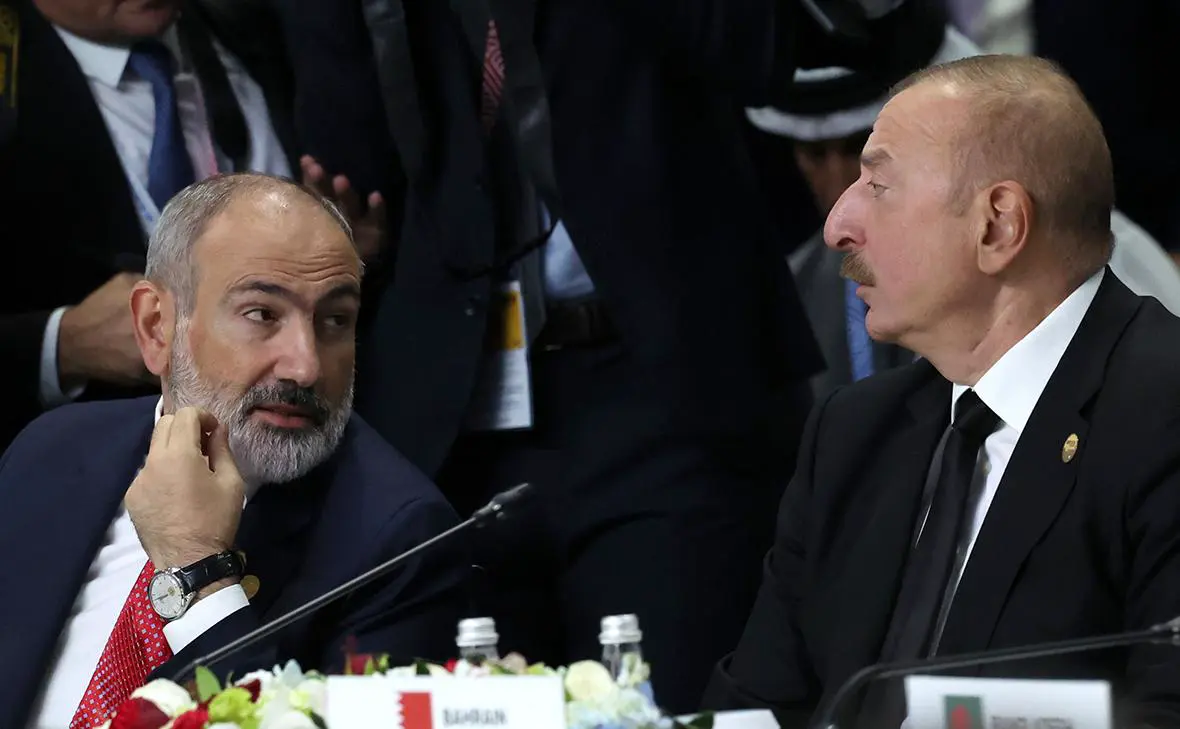 Никол Пашинян и Ильхам Алиев (слева направо) (Александр Казаков / ТАСС)