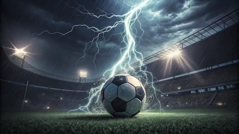 Футболист, в которого попала молния: угодила в крестик
