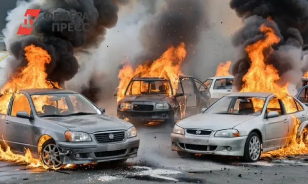 В Перми ночью МЧС России предотвратило последствия поджога семи автомобилей-0