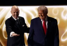 Дональд Трамп и Джанни Инфантино на исторической жеребьёвке ЧМ-2026 donald tramp i dzhanni infantino na istoricheskoj zherebyovke chm2026-todey-ru-0