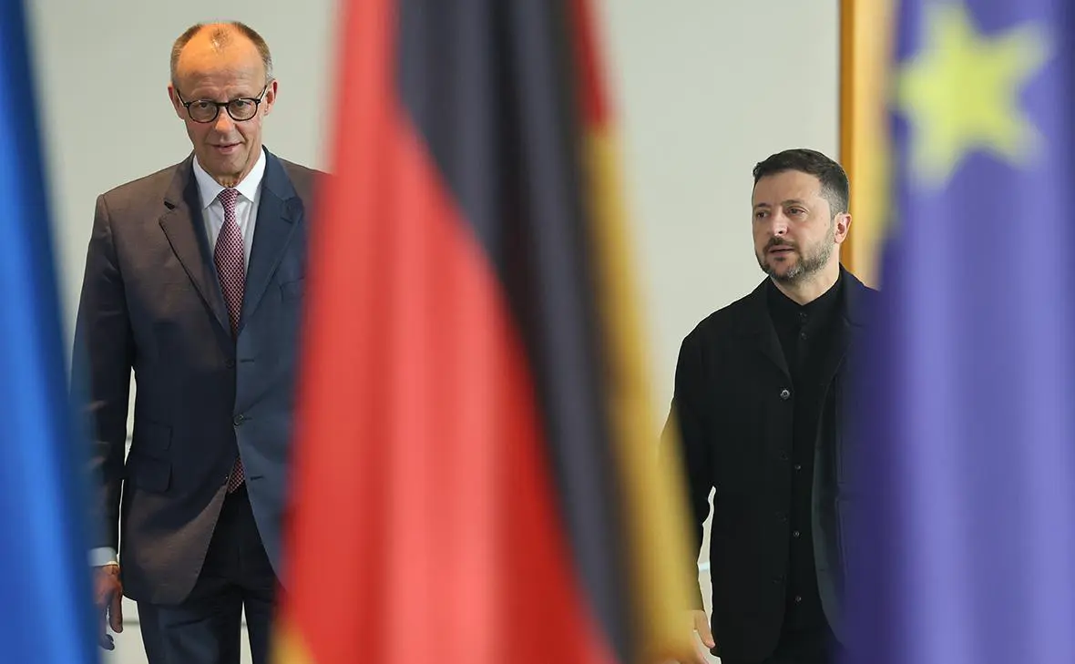Фридрих Мерц и Владимир Зеленский (Sean Gallup / Getty Images)
