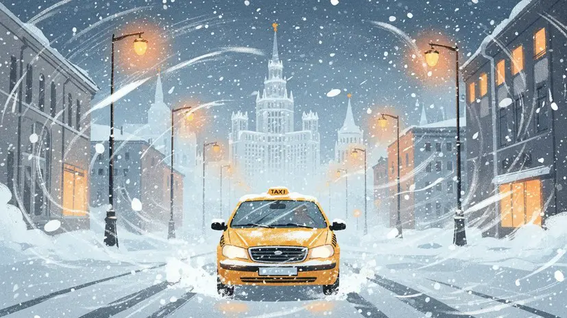 Средний чек на такси в Москве из-за снегопада вырос на 25%