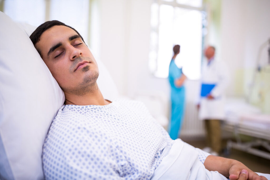 мужчина в коме