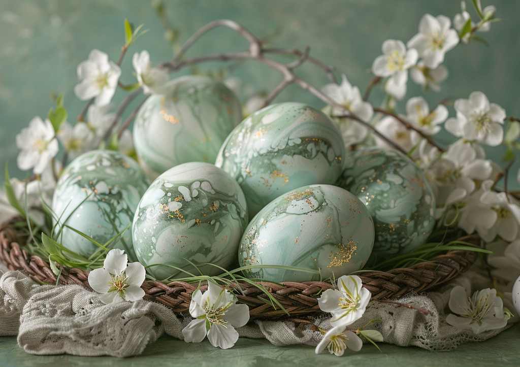 Гости обзавидуются! Красим яйца на Пасху в модный морской оттенок