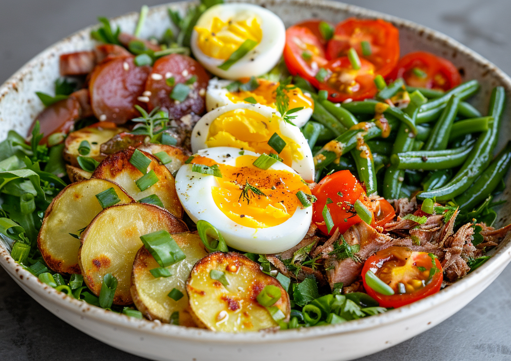 Салат «Несураз»! Легкий и сытный — почти как «Нисуаз», но только вкуснее!