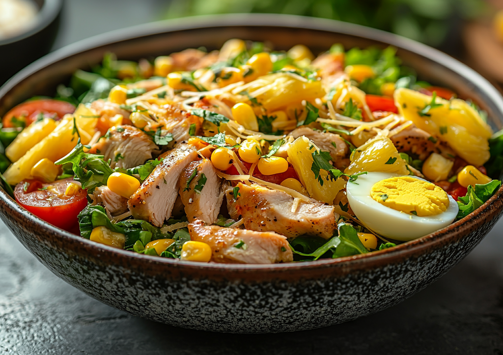 Салат с ананасами и копчёной грудкой — понравится всем! 10 минут — и готово