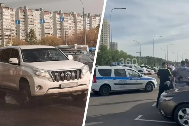 Территорию оцепили, работают кинологи. Белый джип с привязанной к днищу коробкой обнаружили на юго-западе Москвы | Источник: Mash, 360 ЧП / Telegram