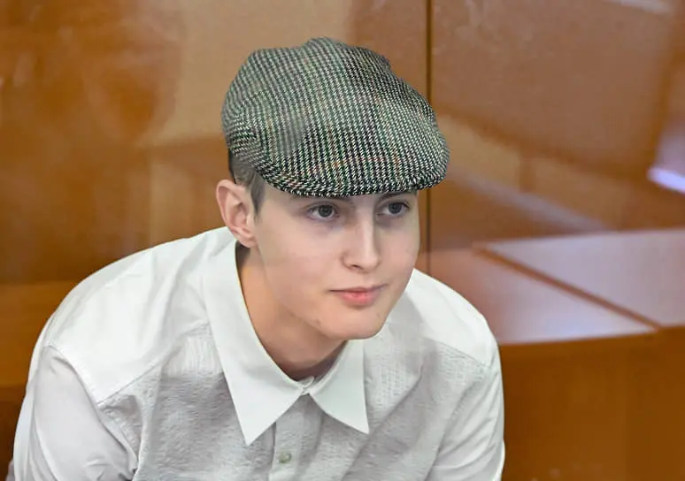 Бывший военнослужащий Антон Хожаев во время заседания суда (16 июля 2025 года)