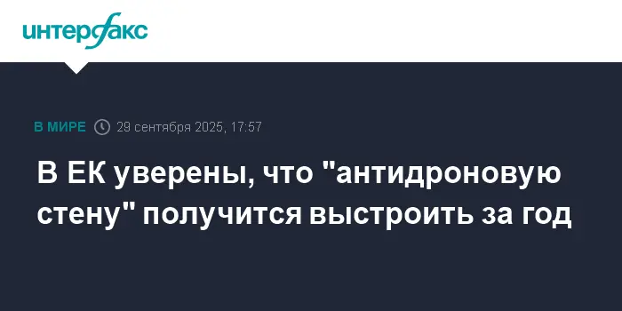 ЕС и НАТО стремительно создают антидроновую стену к заявленному сроку-0