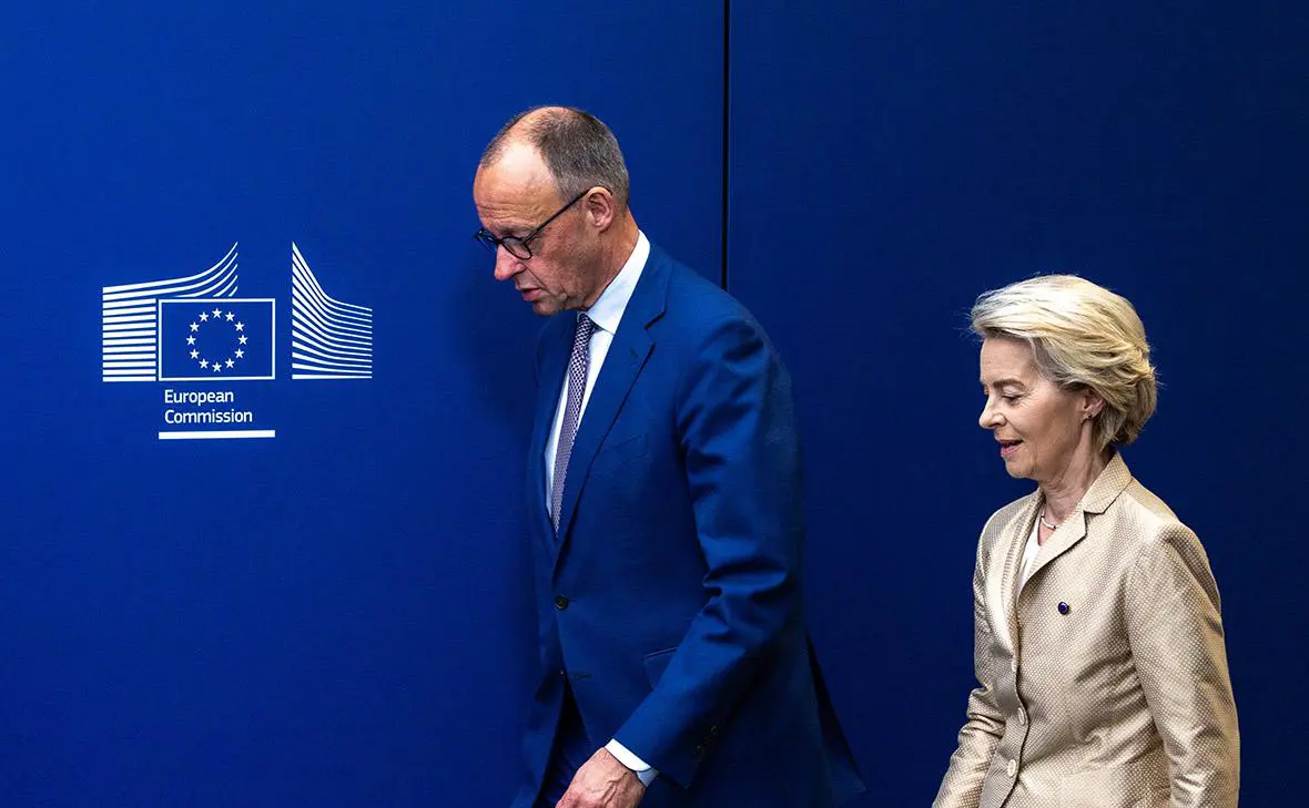 Фридрих Мерц и Урсула фон дер Ляйен (Omar Havana / Getty Images)